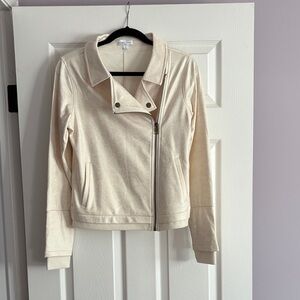 Grace & Lace Cream Faux Leather Jacket